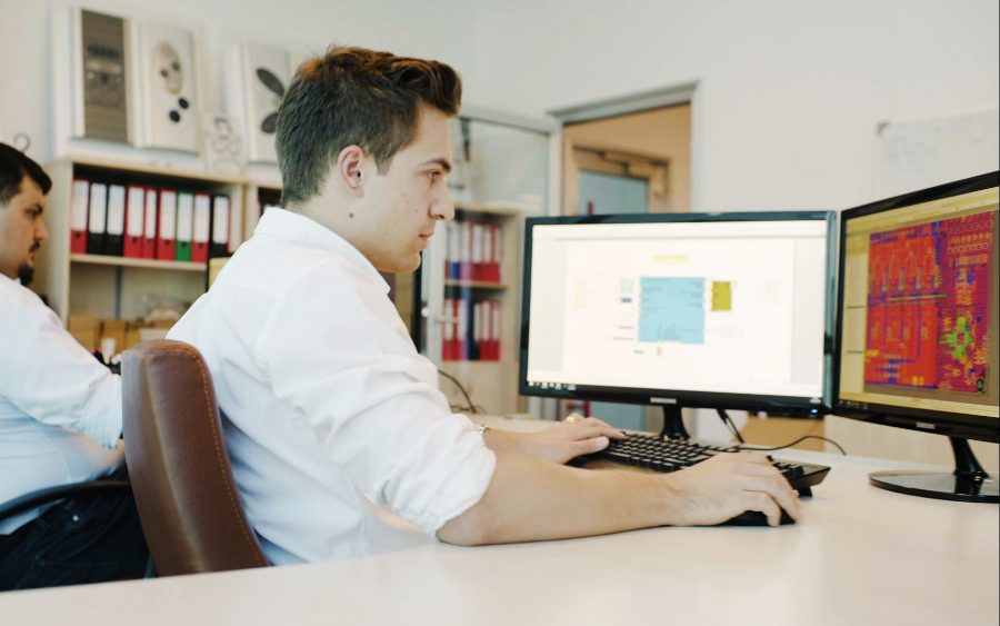 Engineer working on CAD